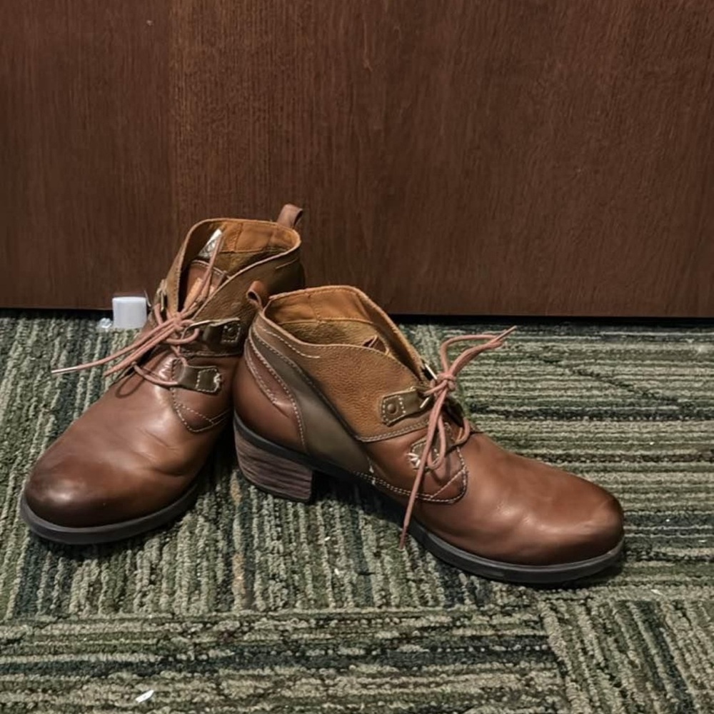 Brown Leather Ankle Boots